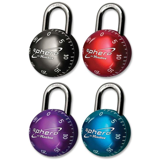 Sphero Smooth Spin Master Lock Combination Padlock 2075DAST Aqua for sale online 